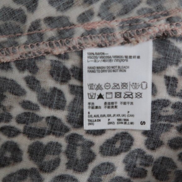 vtg y2k AMERICAN APPAREL Animal print gathered skirt sz S - Picture 5 of 6
